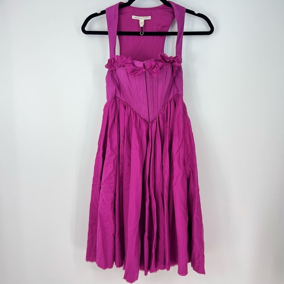 Twenty 8 Twelve Corset Structured Top Purple Princess Fit and Flare Dress - Picture 1 of 5
